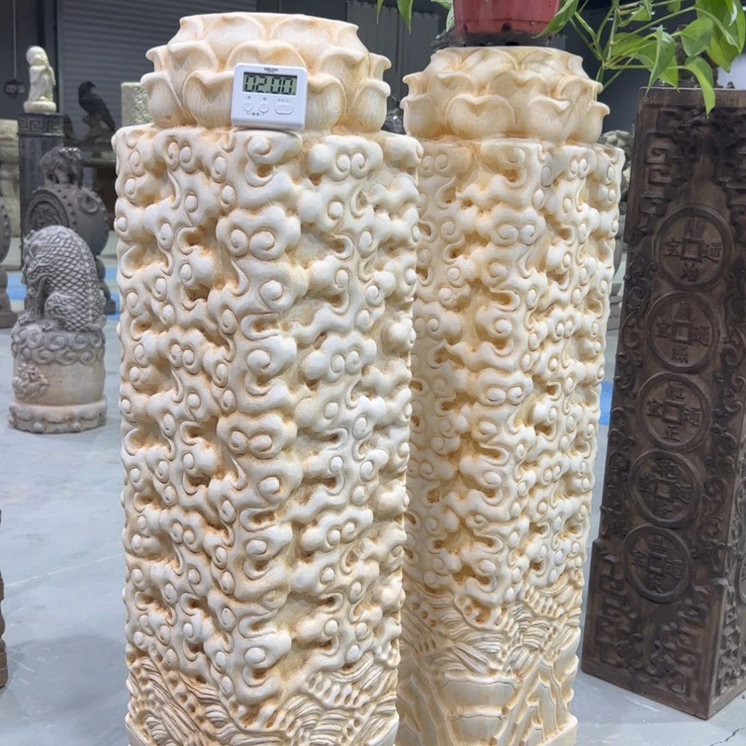 汉白玉祥云柱不包邮