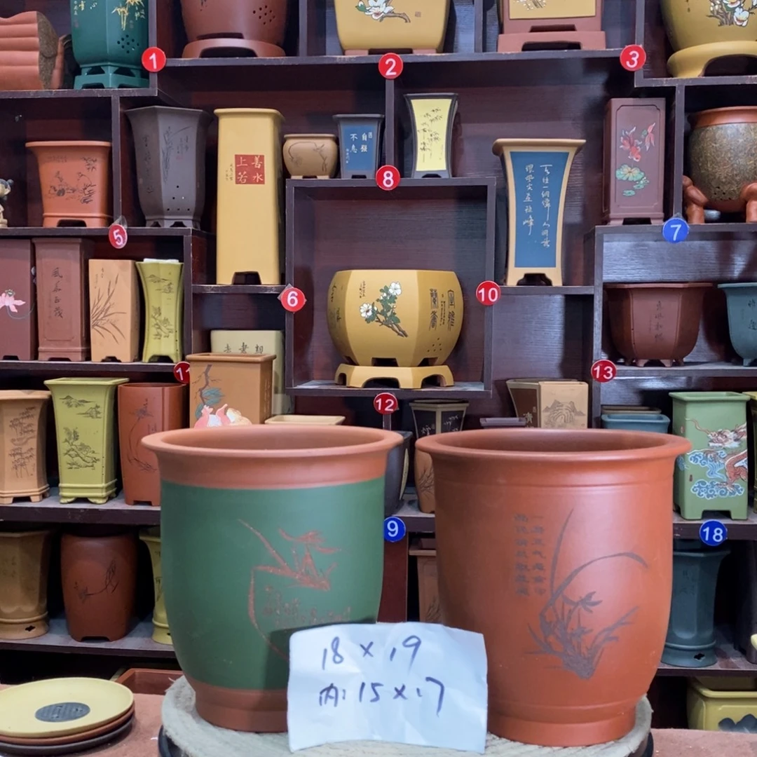 紫砂艺术紫砂花盆