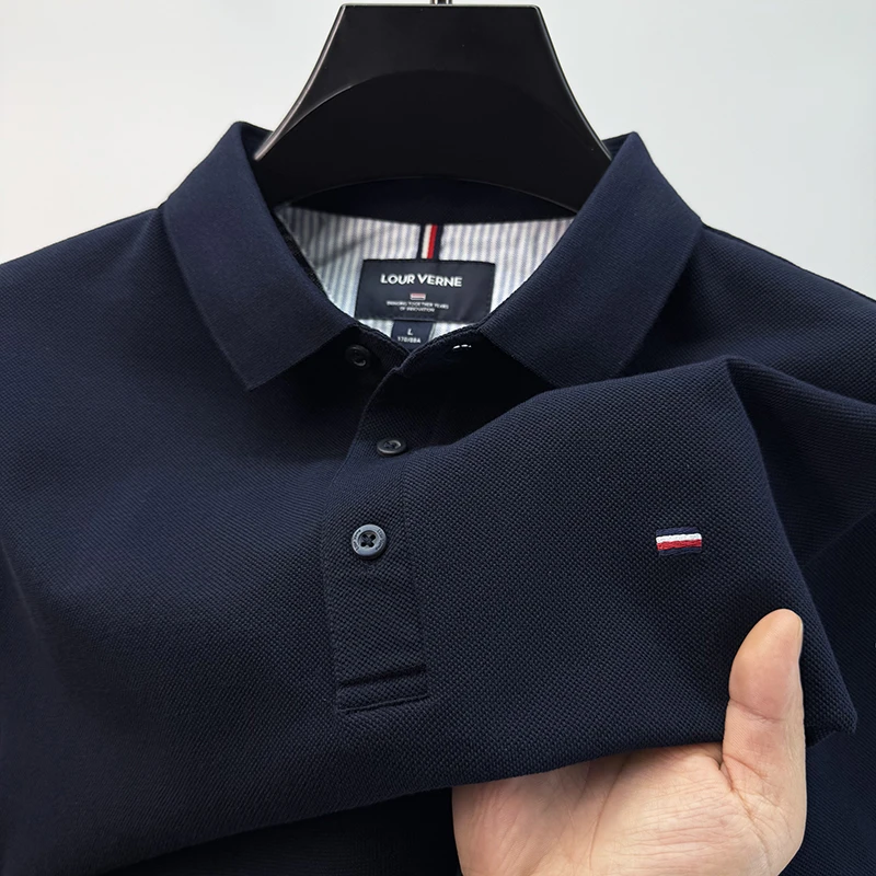 Zero Degree North夏季新品纯棉polo衫t恤男士短袖中青年开叉翻领