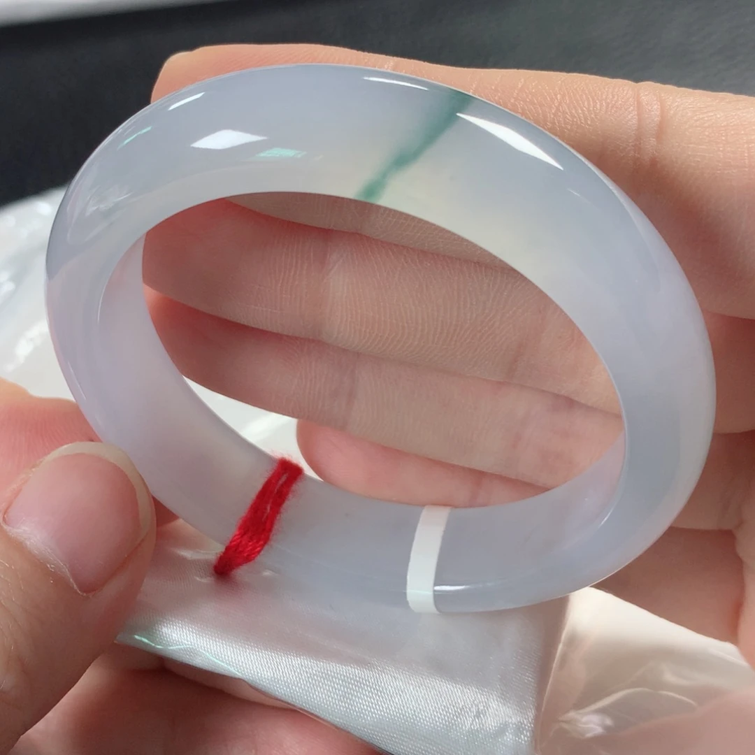 翡翠手镯未镶嵌缅甸天然翡翠手镯51圈口