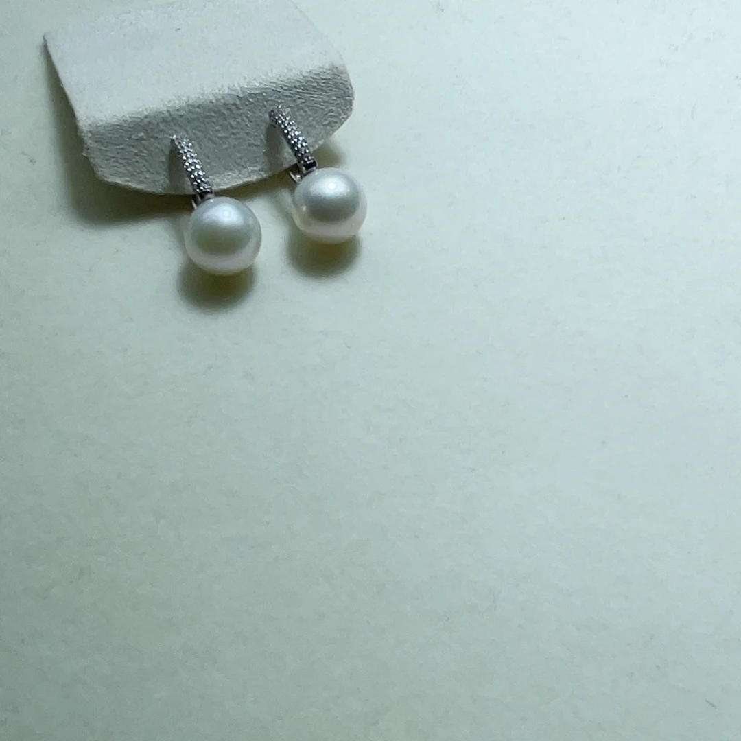 耳饰淡水珍珠银S925镶嵌