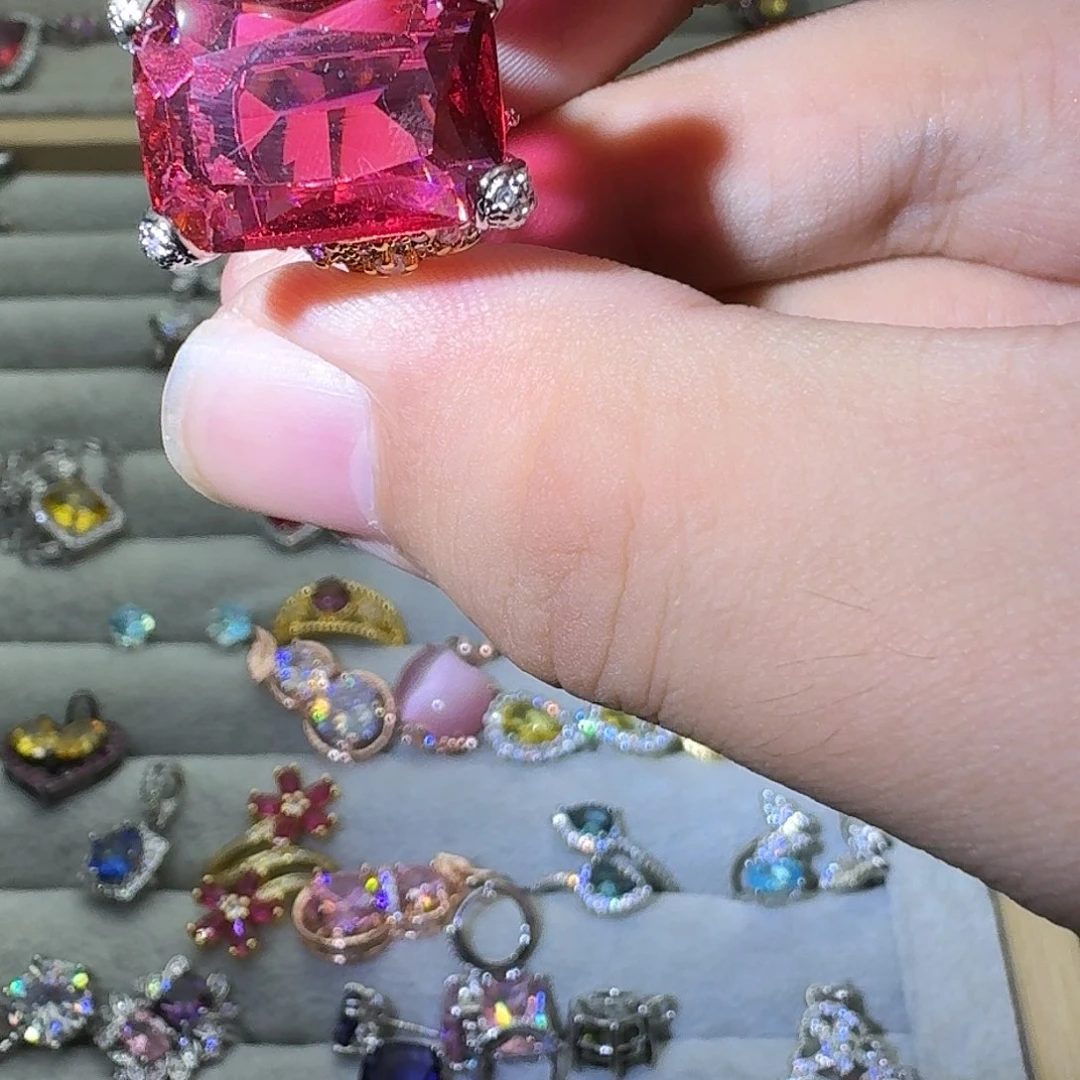 戒指水晶银S925镶嵌