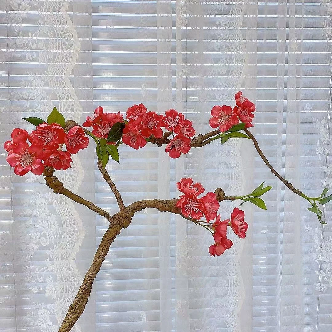 复古仿真梅花室内装饰高品质假花造景