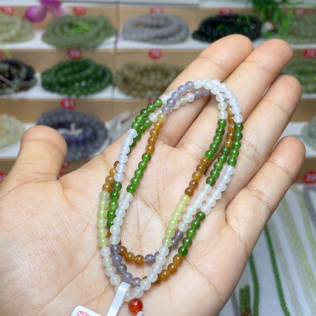 和田玉颈饰未镶嵌岁**好4mm