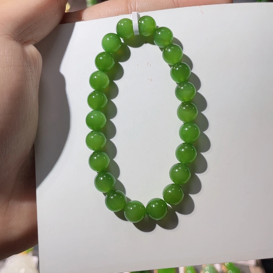 和田玉（碧玉）珠链未镶嵌