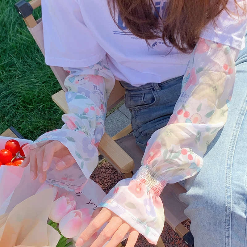 2025新款大码宽松防晒袖套冰袖女高颜值百搭夏季防紫外线护袖手套