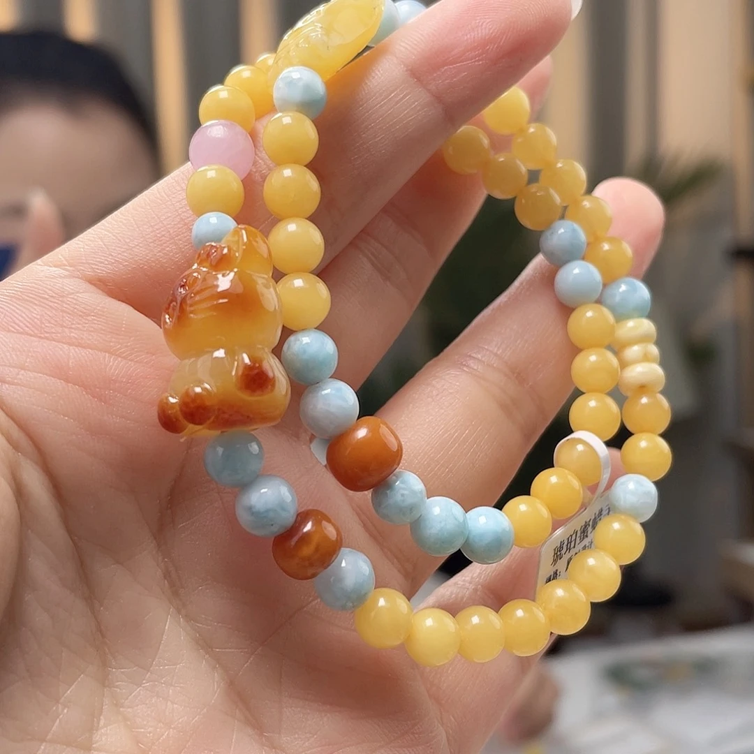 未镶嵌琥珀裸石蜜蜡手串