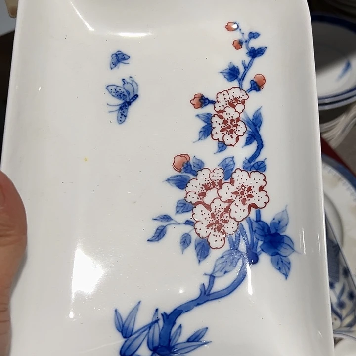 九寸手绘微瑕窝盘