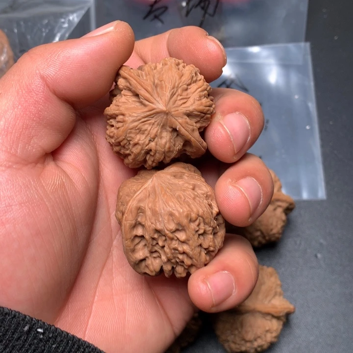 把件文玩核桃37凹底