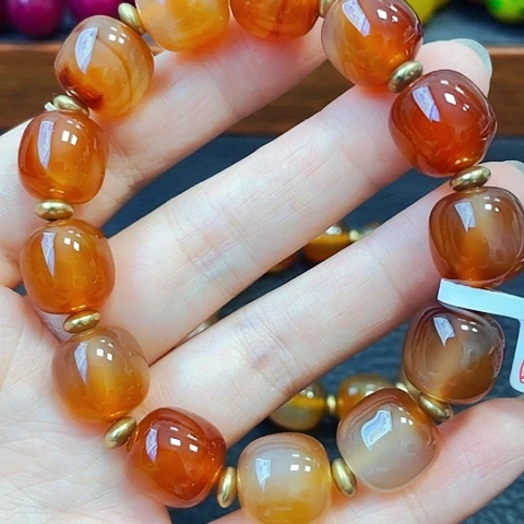 手饰玛瑙未镶嵌冰凤血老形珠14