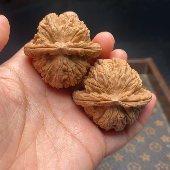 把件文玩核桃白狮子43尺
