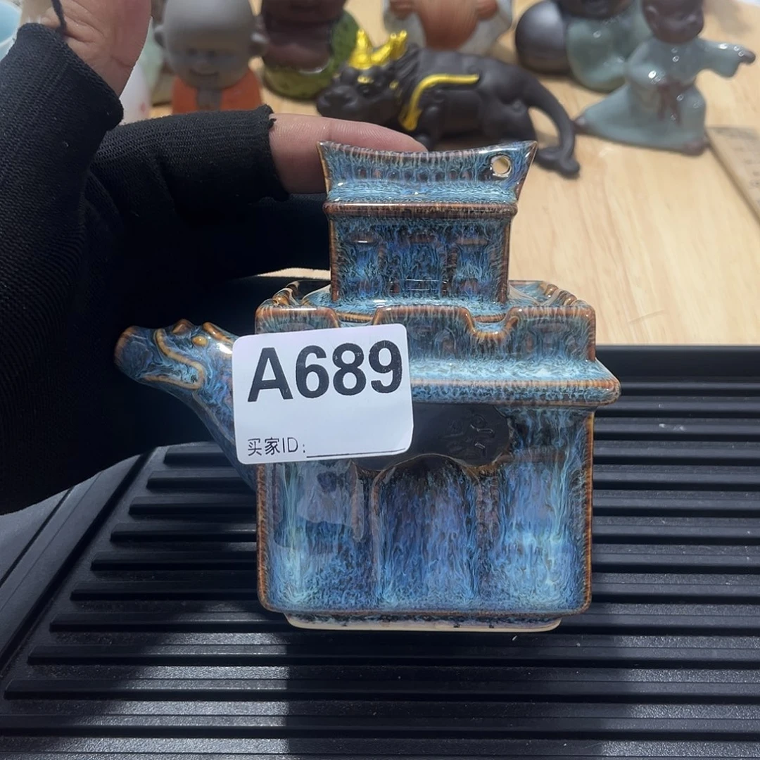 瓷片茶摆件工艺品摆件666