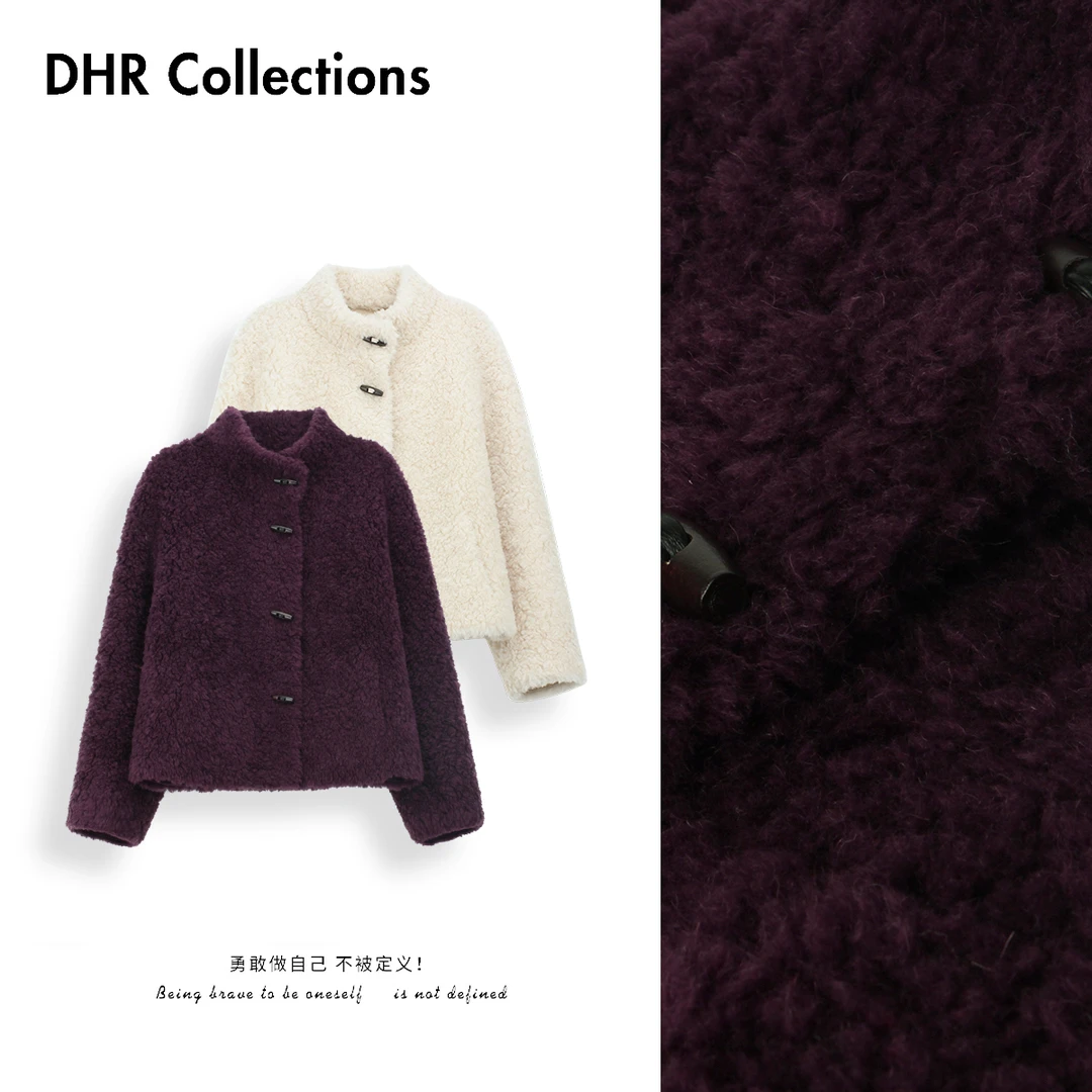 豆豆11【暖洋咩咩】100%羊毛轻奢风毛毛外套显瘦百搭上衣-955725DM