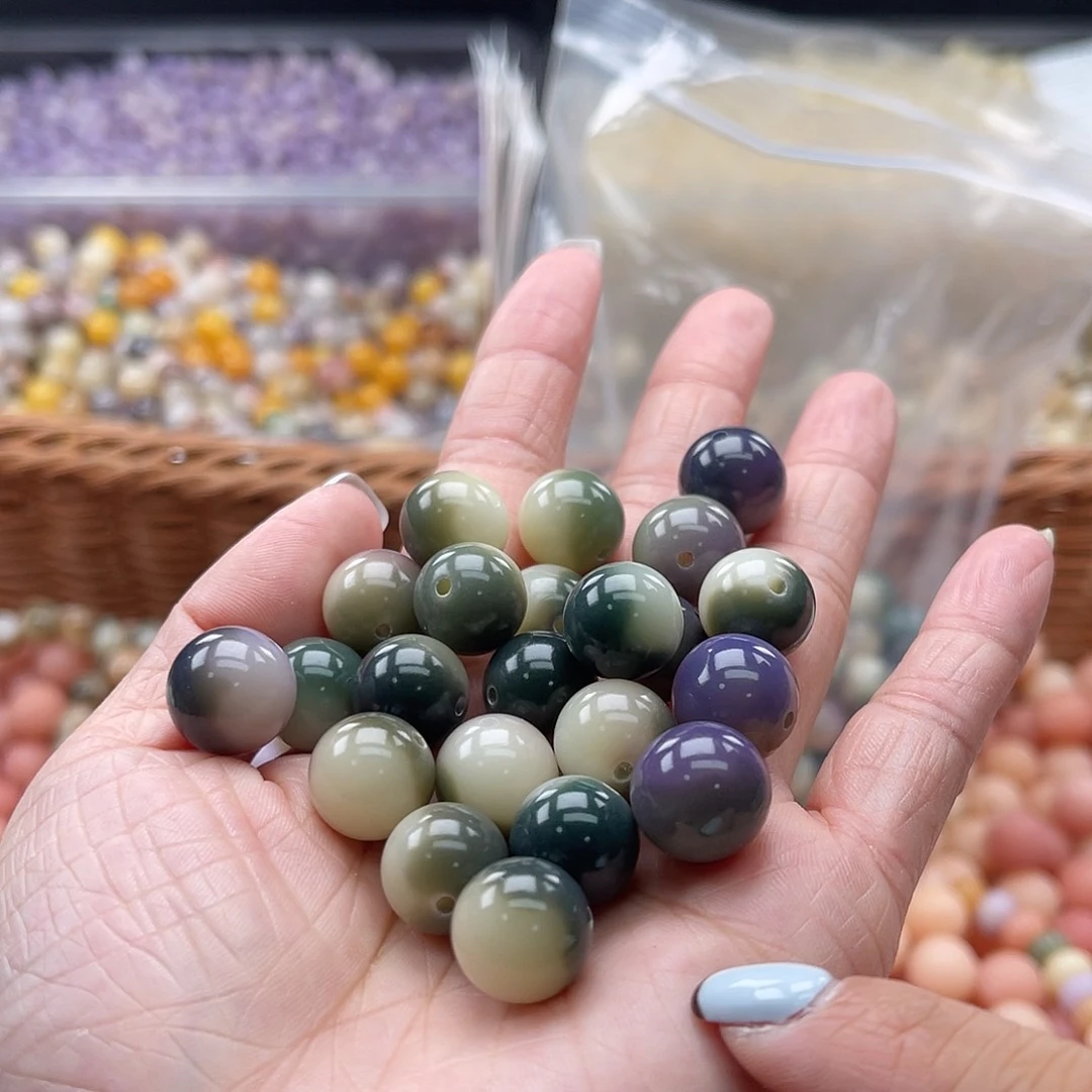 白玉菩提吊坠A/13mm/50颗