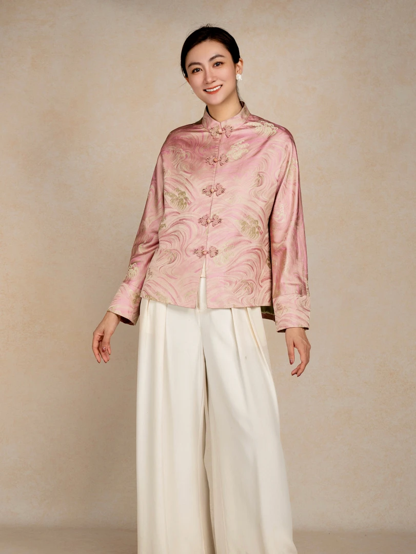 【栖香锦】“海水纹”设计师款 外套上衣