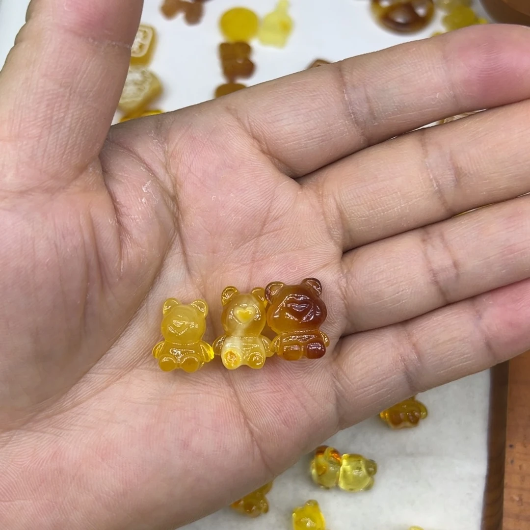 琥珀裸石未镶嵌镜*琥珀