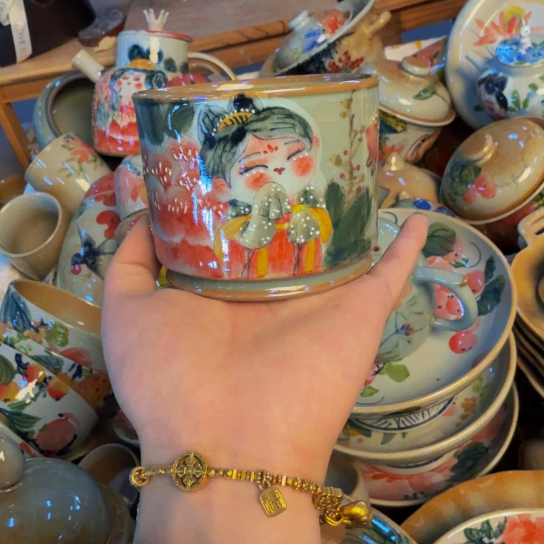 瓷片景德镇陶瓷手工手绘