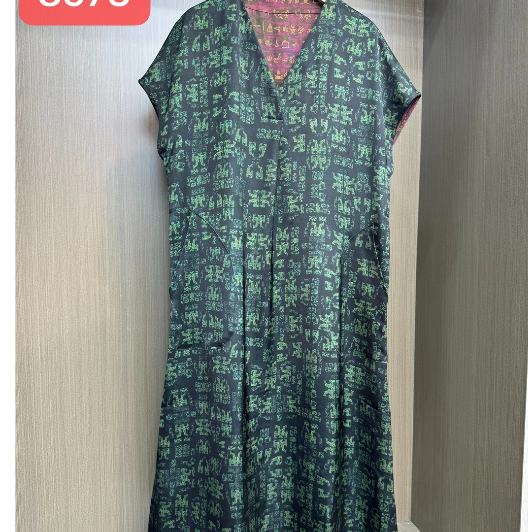 8973-51新款舒适时尚休闲双面穿连衣裙