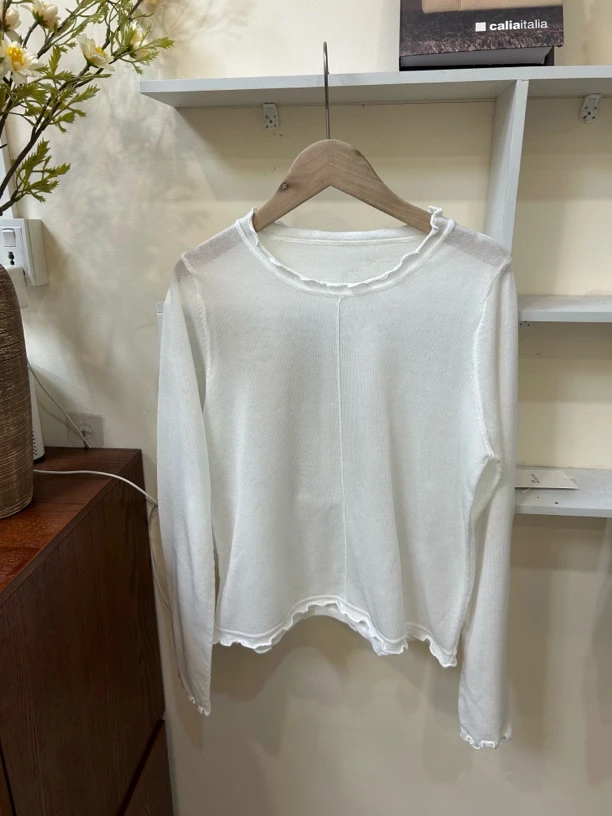 木耳边净版舒服百搭上衣夏季