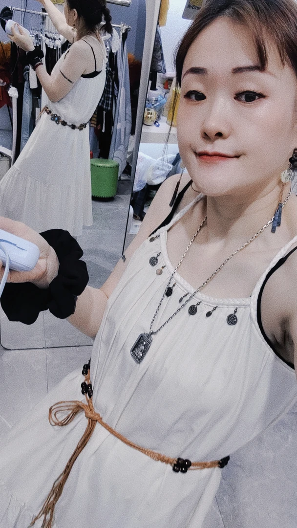 气质针织吊带裙时尚夏日小个子海边度假沙滩长裙连衣裙