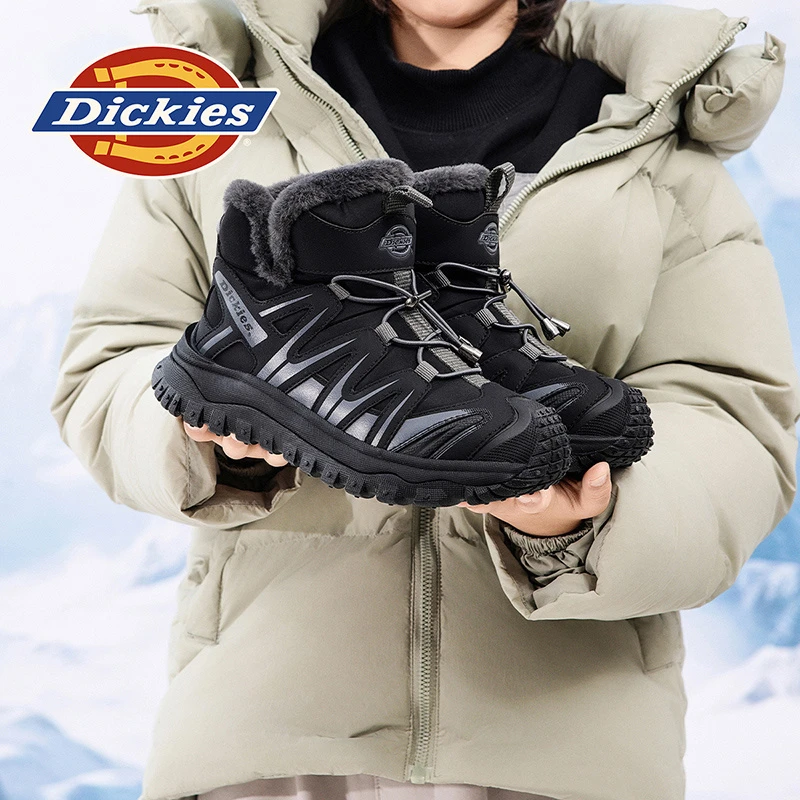 Dickies儿童雪地靴2025新款流光风冬季防水防滑加厚加绒雪地棉靴