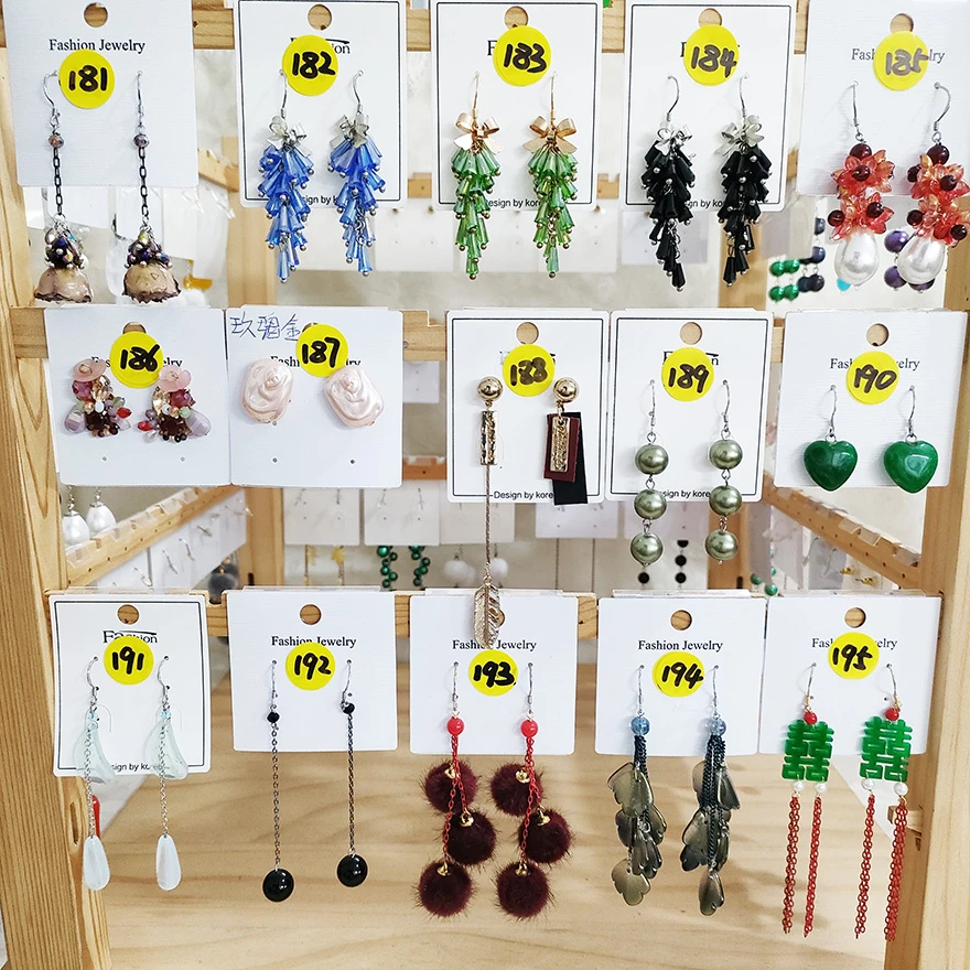 铜合金玻璃耳饰 (181-240)-018民族风纯手工流苏耳环合集