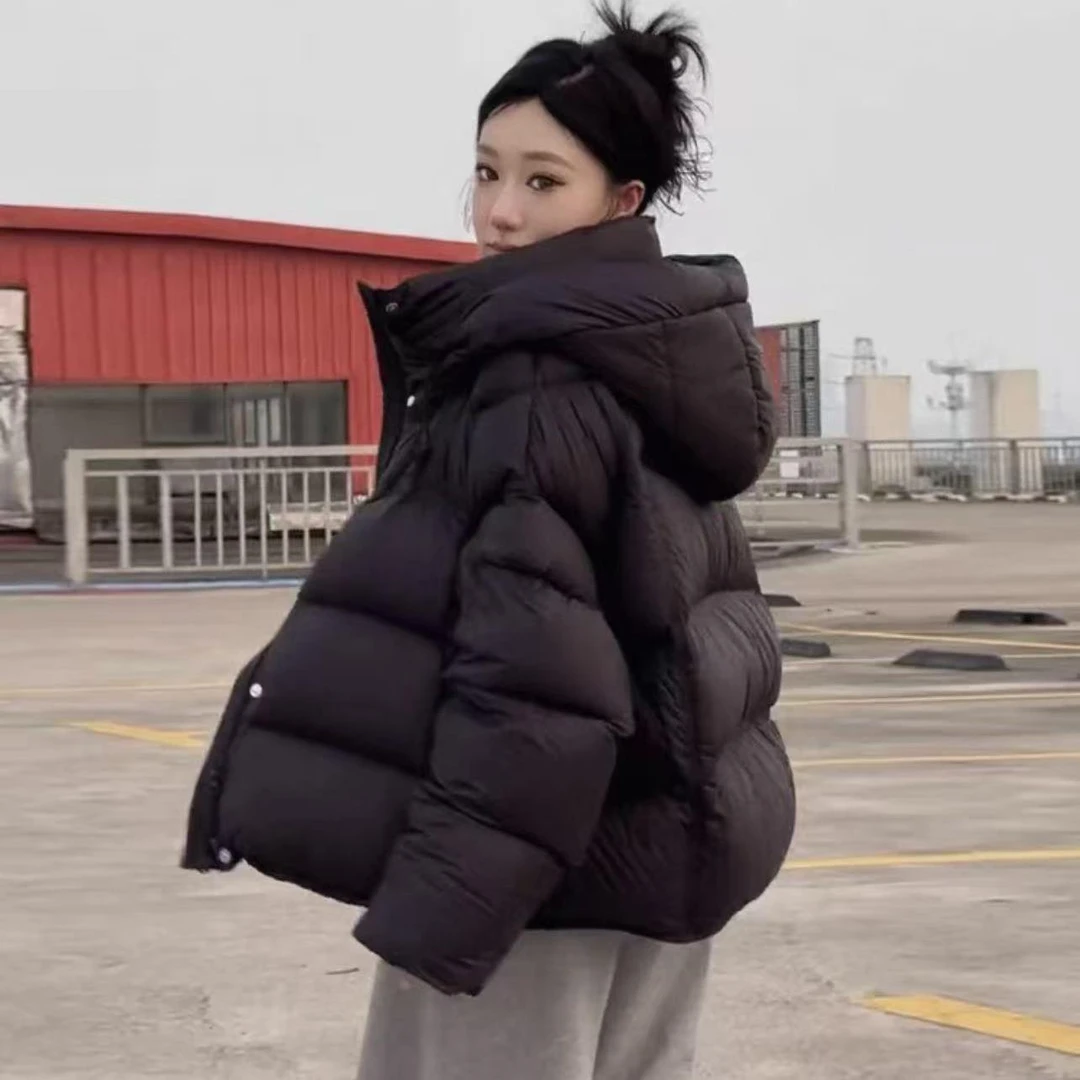 高档泡芙加厚保暖韩系简约新款气质面包服女装4969[RY]J