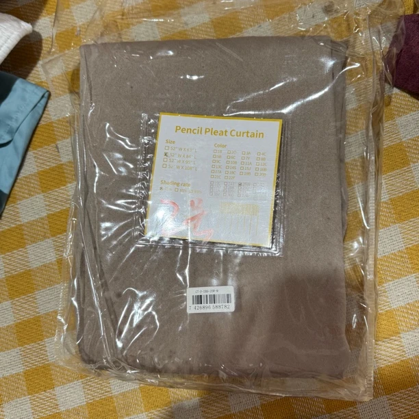 2号挂钩款 浅棕色单片约130×210 外贸窗帘 发1对