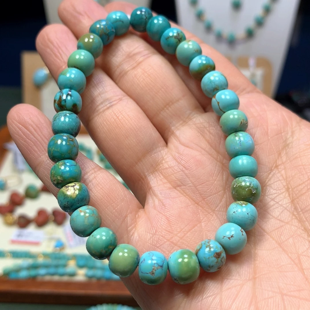 未镶嵌绿松石单圈8mm