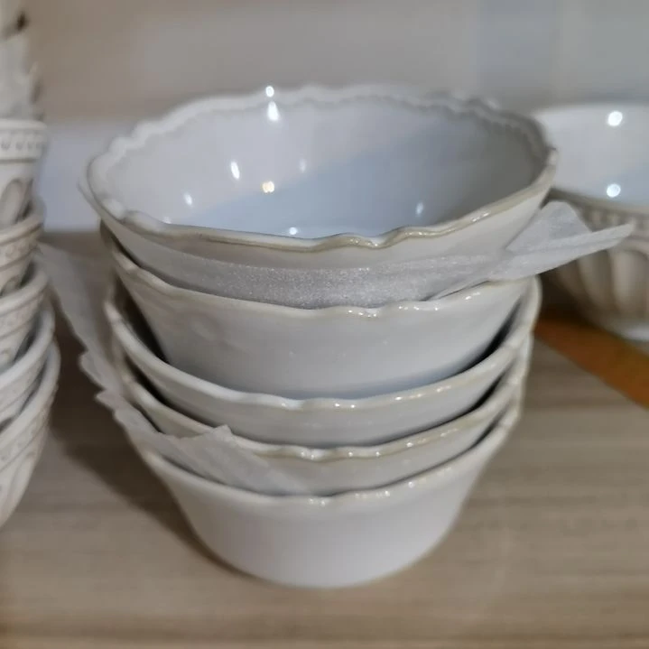 瓷片微瑕麻花辫米饭碗五个一组