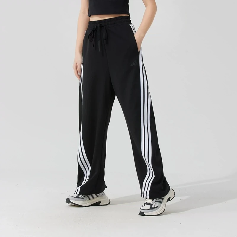 阿迪达斯 春季新款高腰 三条纹运动裤香蕉裤运动休闲裤 JY7697
