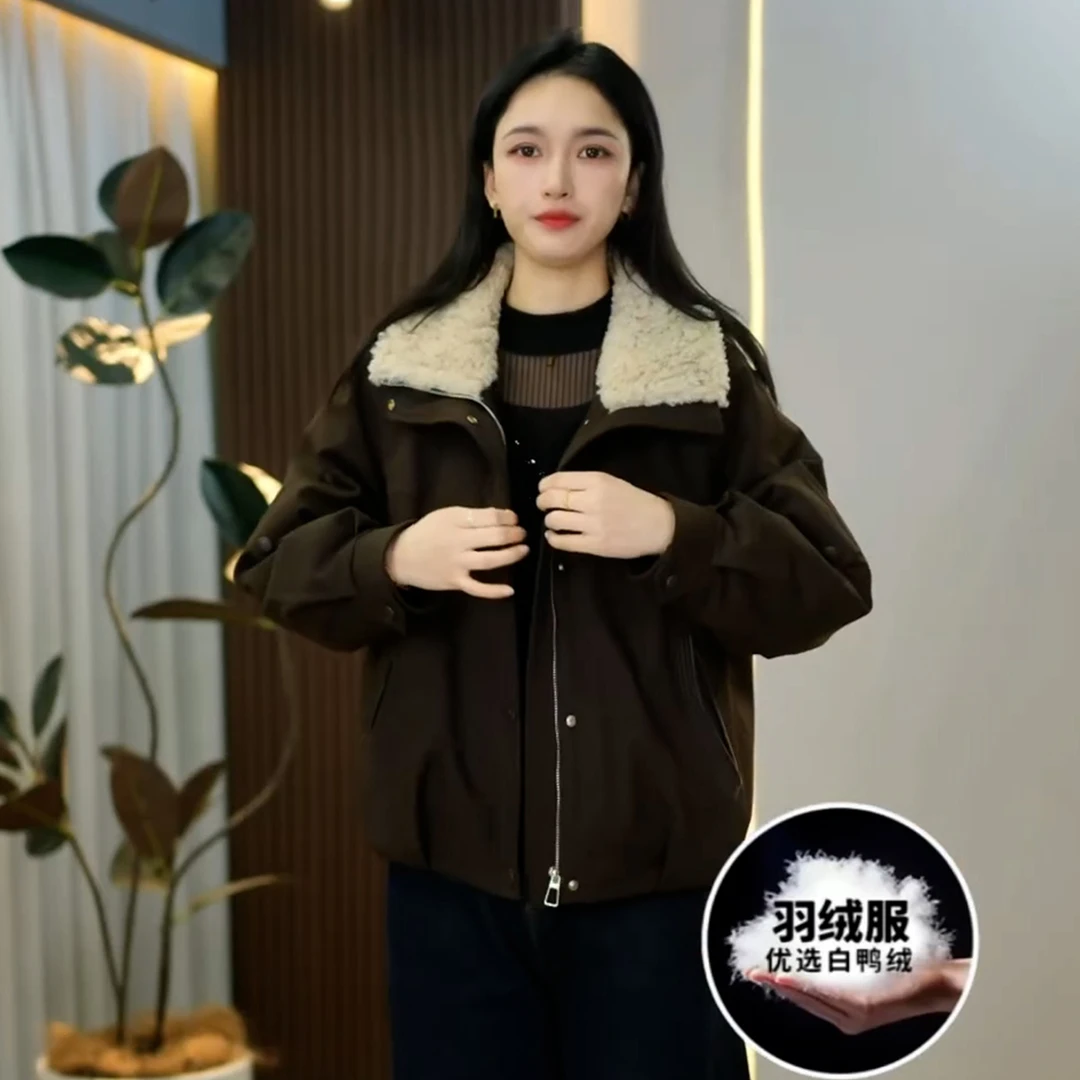 小个子高端羽绒服女2025冬季新款中年妈妈装加厚保暖显瘦百搭外套