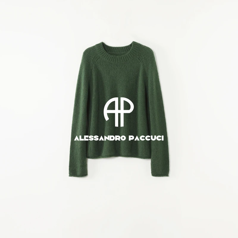 AP洛哥54183ST【海神】100羊绒圆领插肩袖多色时尚百搭针织套头衫