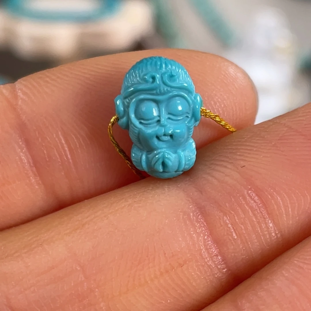 绿松石未镶嵌套链高蓝悟空三通