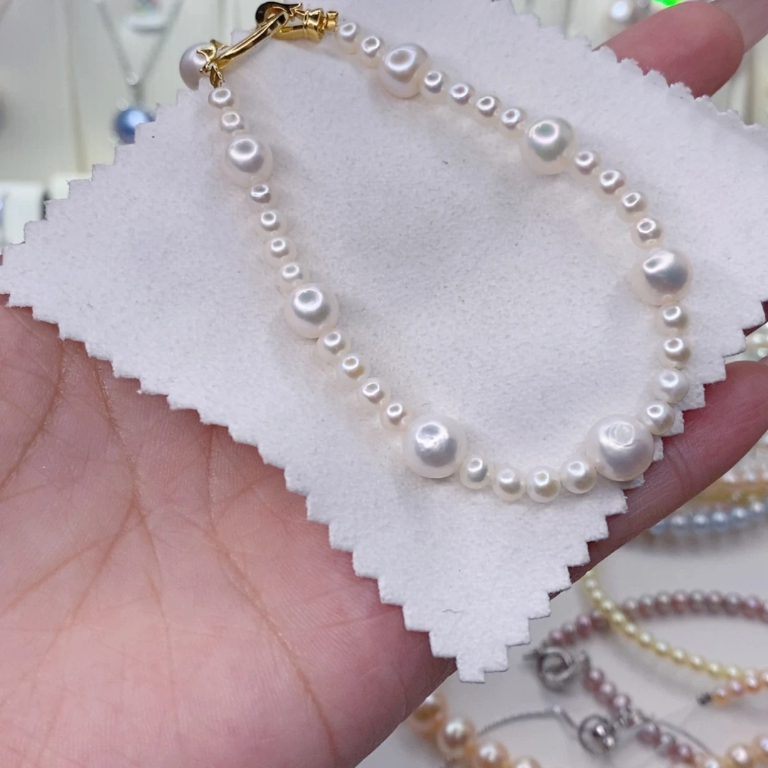 淡水珍珠手链未镶嵌文*@