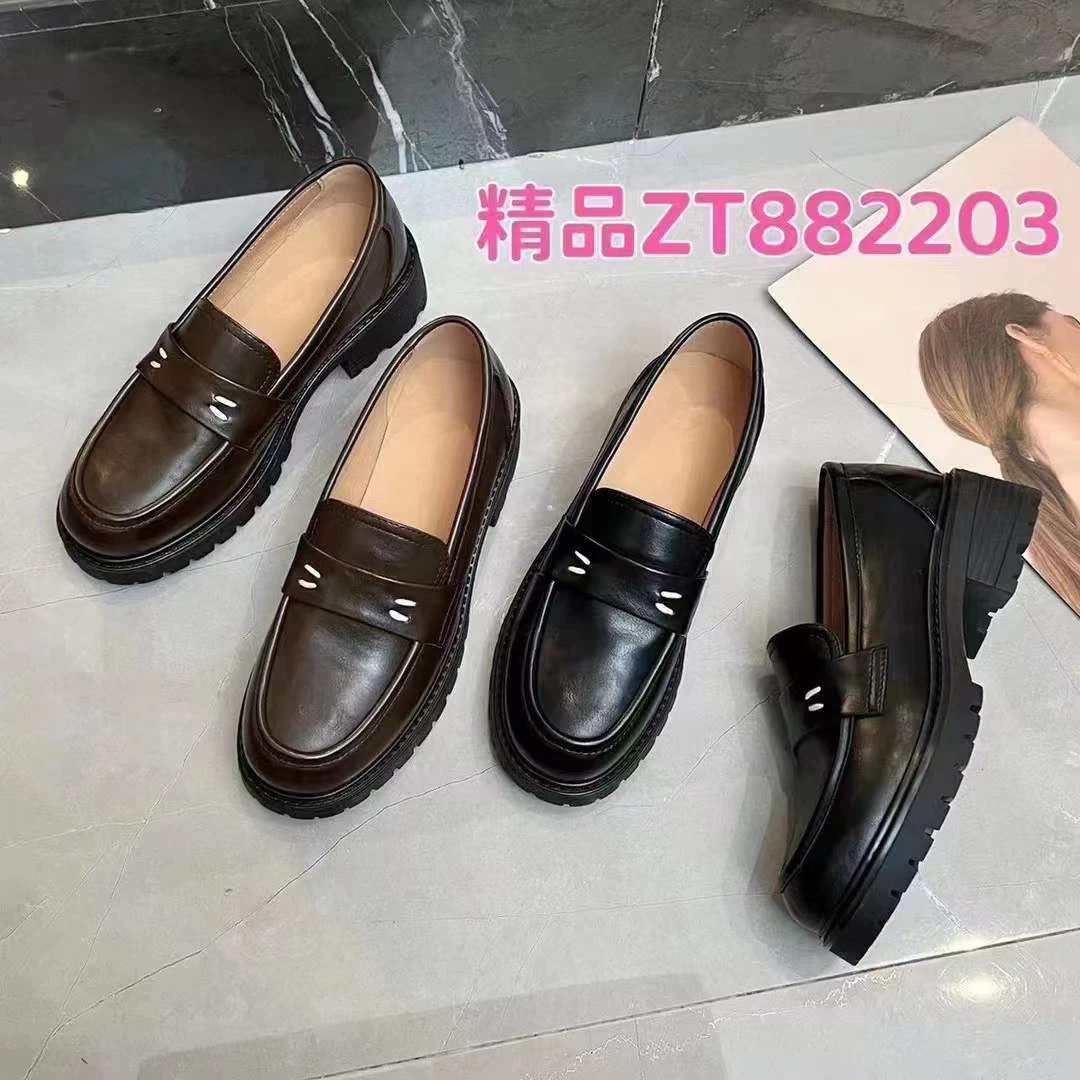 春季大爆款882203乐福鞋时尚休闲百搭女士真皮软底复古英伦风