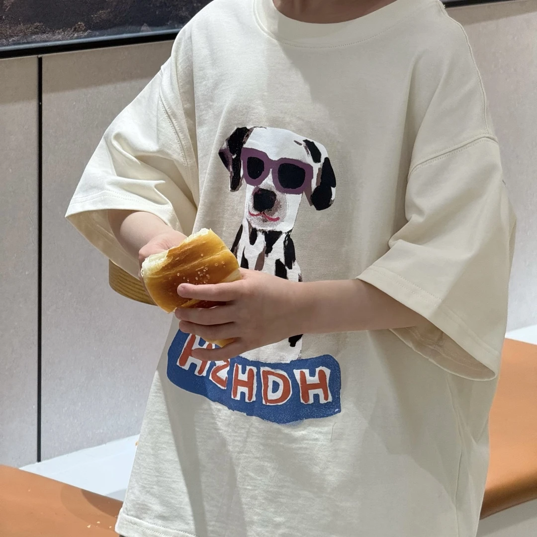 1230童装斑点狗印花短袖T