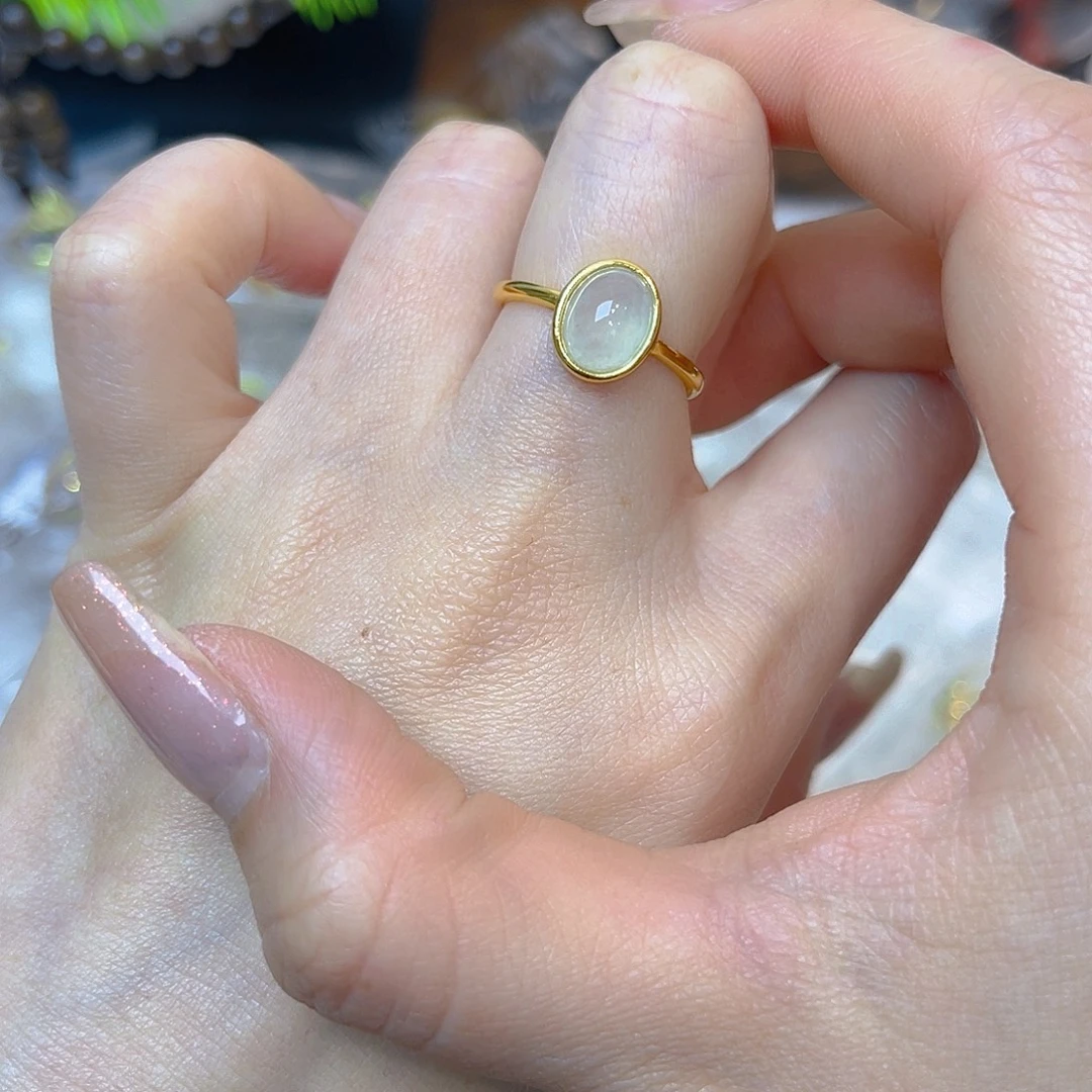 翡翠银S925镶嵌戒指