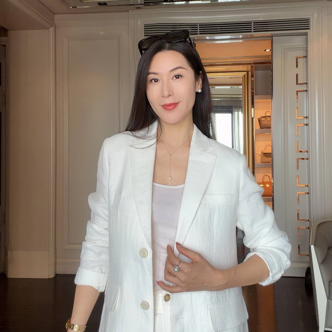 【时髦老钱风】法式软亚麻手工西服外套CD2168348