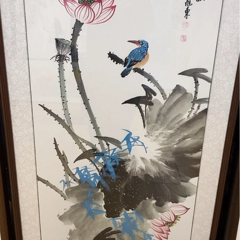 【闪购商品】国画手绘国画带框124.57