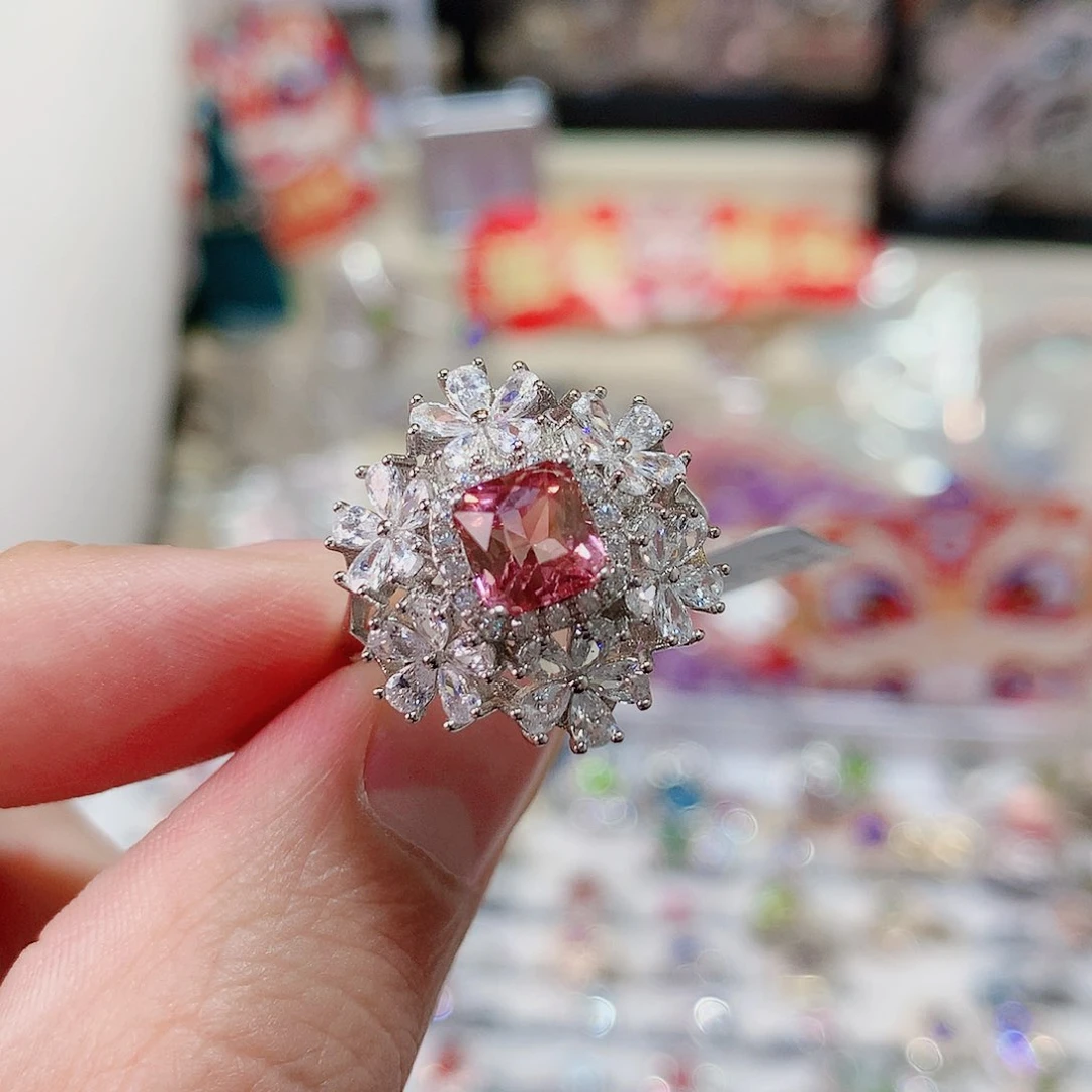 碧玺戒指戒指银S925镶嵌