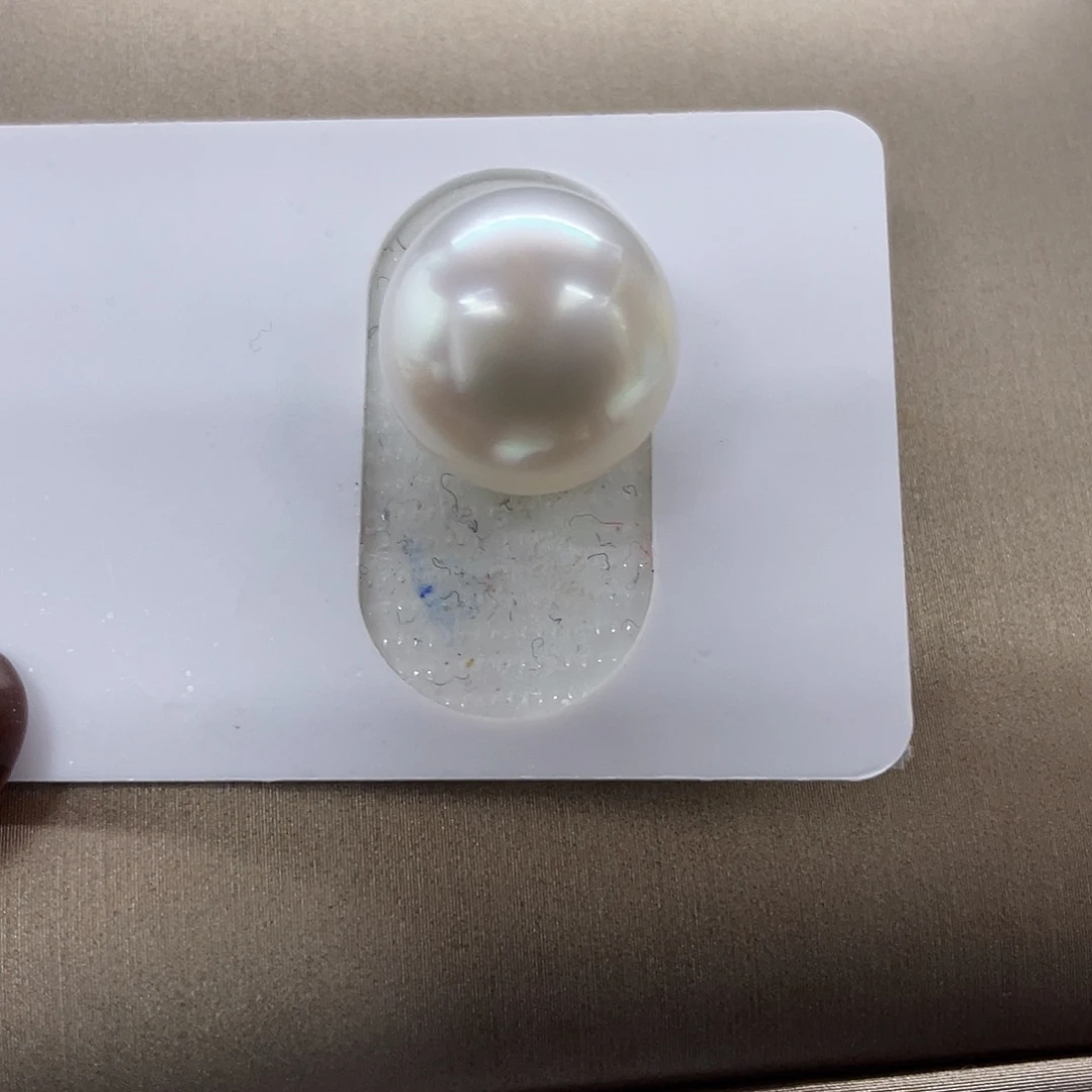 海水珍珠裸珠澳白面珠13-14mm