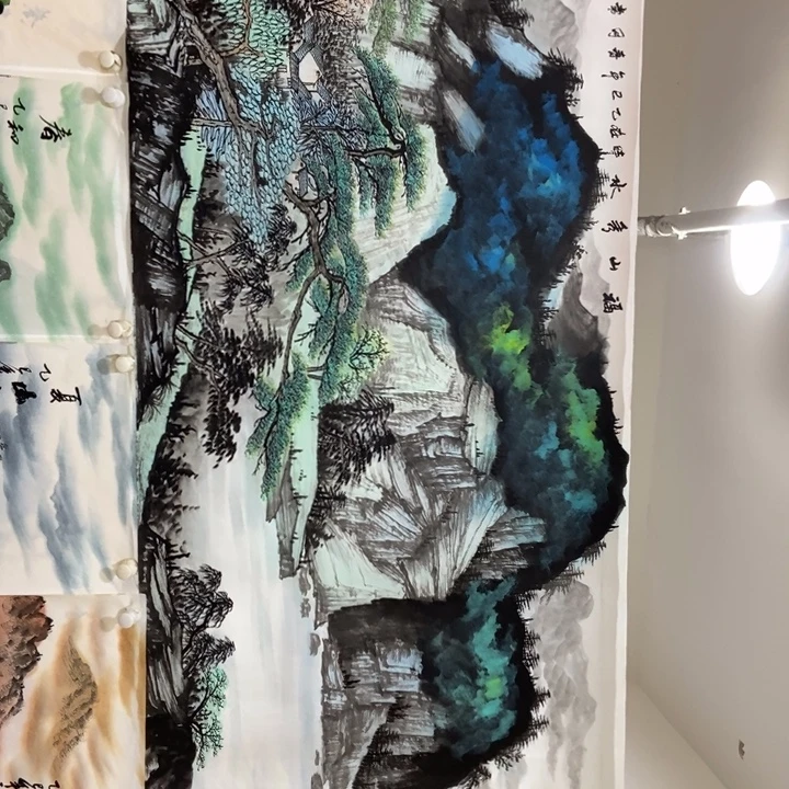 枕书斋画廊的直播间