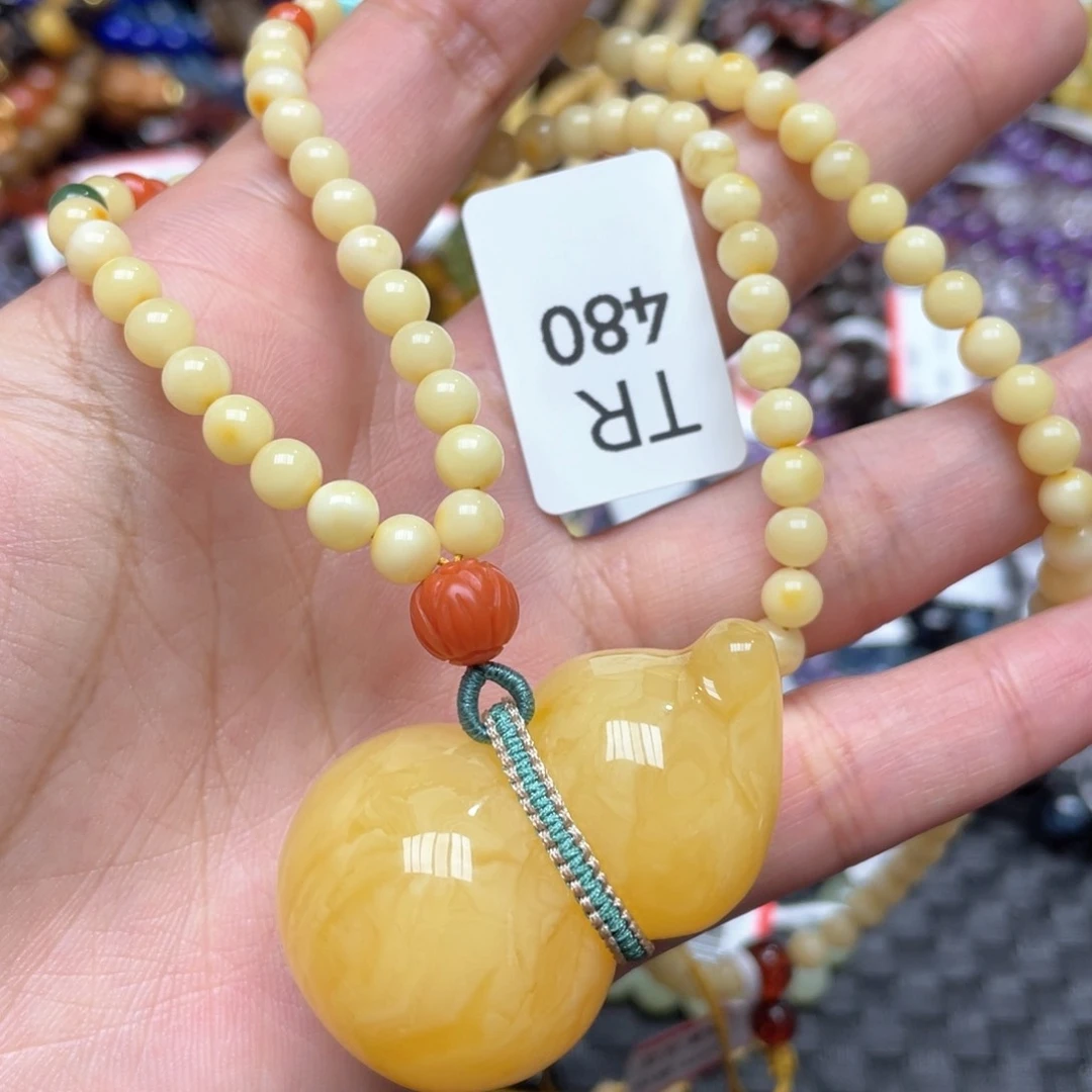 蜜蜡颈饰未镶嵌项链