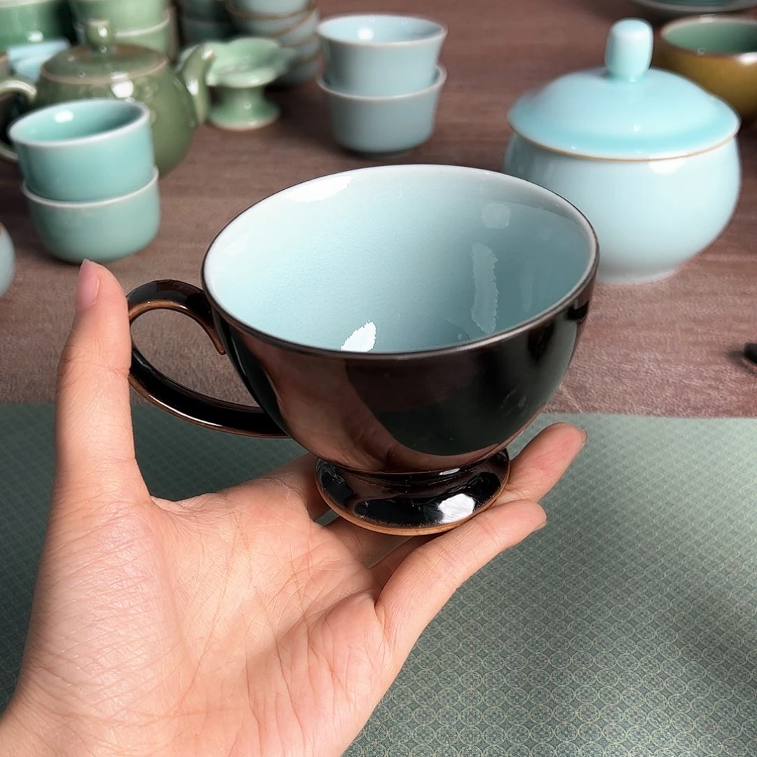 龙泉云间青瓷小米茶器