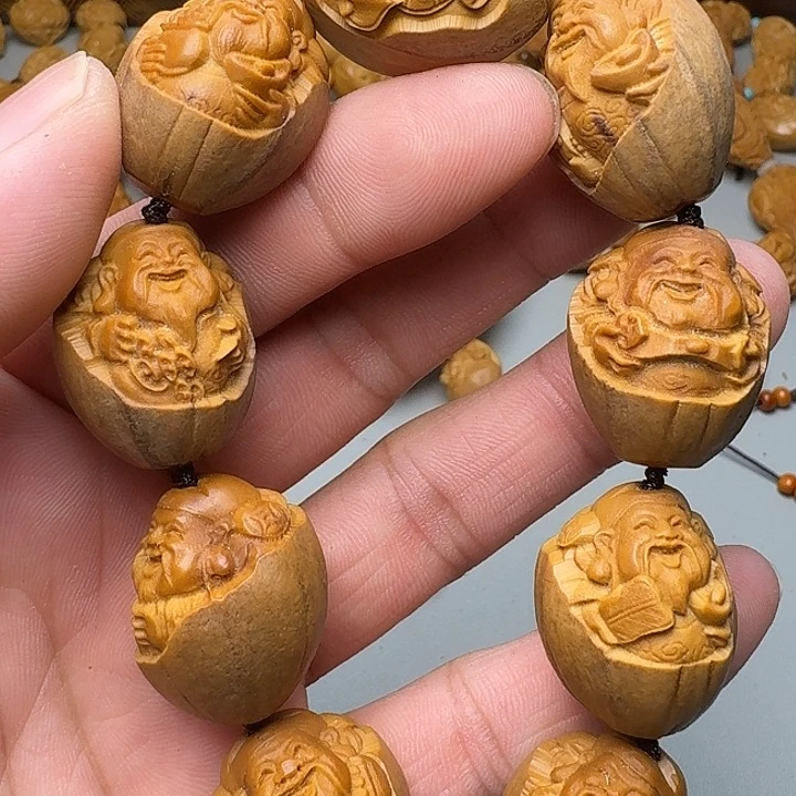 橄榄核手串/手链原皮财神