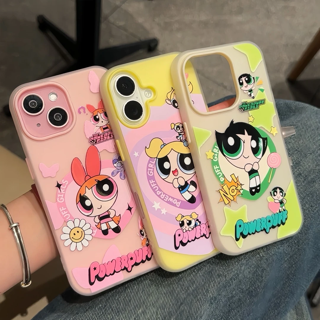 闺蜜款飞天小女警适用苹果16ProMax手机壳iphone15/14/13肤感果冻