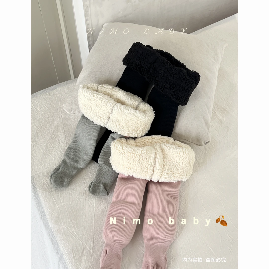 NIMO【厚绒裤袜】韩版春秋款宝宝厚绒纯色百搭ins风款打底裤袜