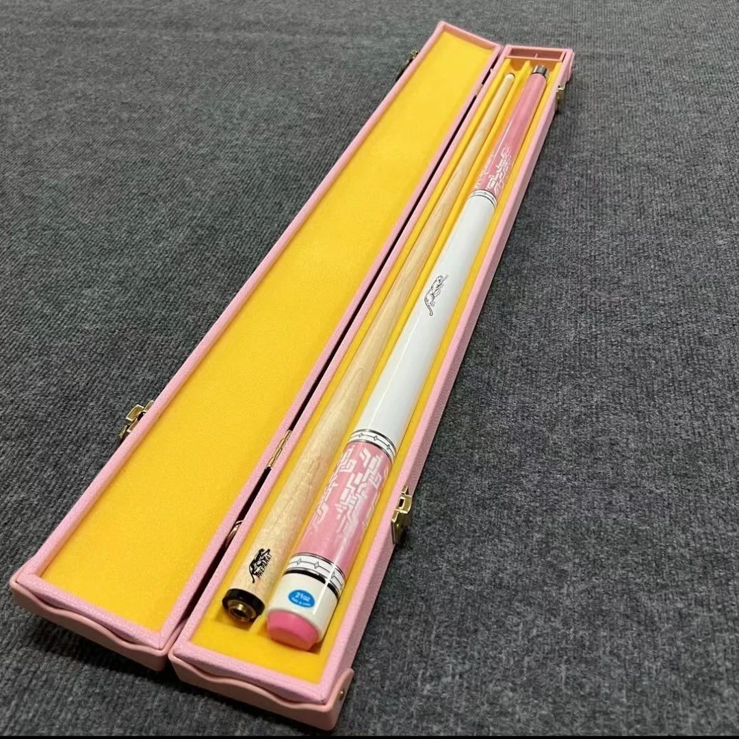 桦木粉 粉色小头中头大头分体式台球杆适用于黑八斯诺克瑕疵杆