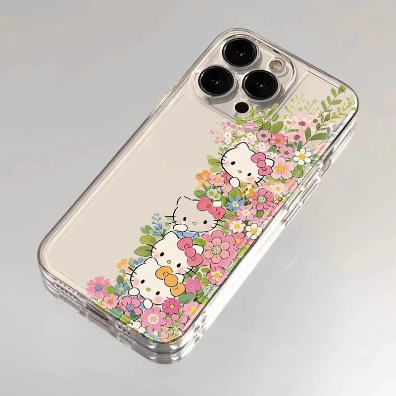 花墙凯蒂猫太空壳适用苹果16promax华为荣耀vivo小米15oppo手机壳